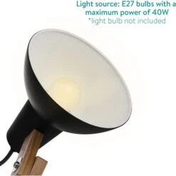 Navaris Schreibtischlampe E27, Tischklemme, Holz -Haushaltsprodukte 008c1609422bb036c85e7aa57b5f8d6488069bdc schreibtischlampe navaris e27