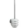 Wenko WC-Bürste Turbo-Loc, Weiß, Bürstenhalter Aus Glas, Zur Wandmontage