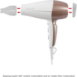 Proficare Haartrockner PC-HT 3010, Ionen-Haartrockner, 2200 Watt, Weiß-champagner -Haushaltsprodukte 046f9970bb928fb3f4bfcfb81bf52ddc6655e30a haartrockner proficare pc ht 3010