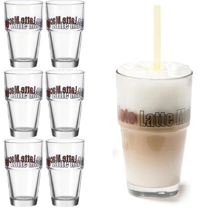 Leonardo Kaffeegläser Solo 043399 Latte Macchiato, 410ml, 6 Stück 1 Leonardo Kaffeegläser Solo 043399 Latte Macchiato, 410ml, 6 Stück