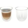DeLonghi Kaffeegläser 5513214601 Cappuccino, Doppelwandig, 190ml, 2 Stück