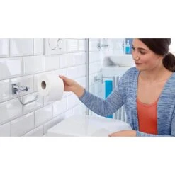 Tesa Toilettenpapierspender Hukk, 40246, Ohne Bohren, Metall, Für 1 Kleinrolle, Silber -Haushaltsprodukte 0dbc93b0f563d7e7c0f6815badf079101fe9d877 toilettenpapierspender tesa hukk 40246