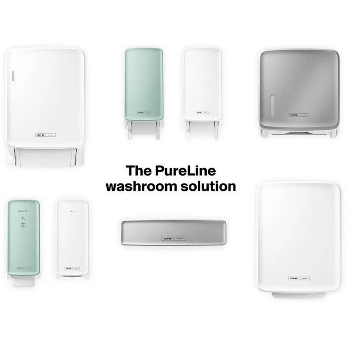 CWS Toilettenpapierspender PureLine Toilet Paper, 1700347, Mit Panel, Für 2 Kleinrollen, Weiß 2 CWS Toilettenpapierspender PureLine Toilet Paper, 1700347, Mit Panel, Für 2 Kleinrollen, Weiß – Bild 2