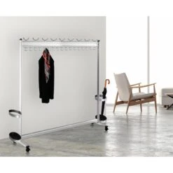 Kerkmann Garderobenständer Multiline, 6758, Mit Rollen, Metall, Silber -Haushaltsprodukte 10798a5d58c2e5bbe5d994c8aab97421649c2739 garderobenstaender kerkmann multiline 6758