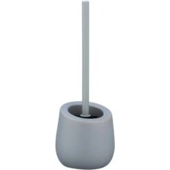 Wenko WC-Bürste Badi, Grau, Bürstenhalter Aus Keramik, Mit Silikonbürste