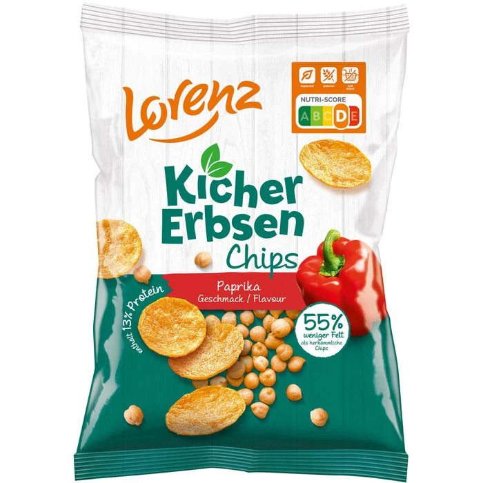Lorenz Chips Paprika, Kichererbsen Chips, 85g 1 Lorenz Chips Paprika, Kichererbsen Chips, 85g