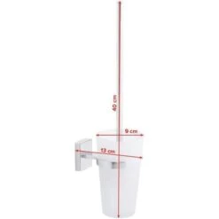 Tesa WC-Bürste Klaam, Weiß / Chrom, Bürstenhalter Aus Glas, Zur Wandmontage -Haushaltsprodukte 13960992bf060a4aeab8dab61afbe87977cb3b3f wc buerste tesa klaam weiss chrom