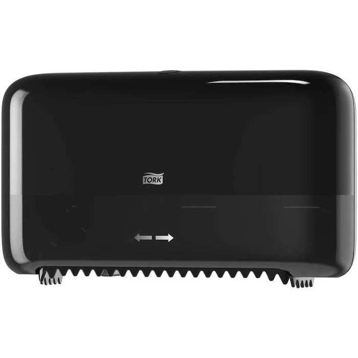 Tork Toilettenpapierspender Elevation, 558048, T7, Kunststoff, Für 2 Jumbo Rollen, Schwarz 1 Tork Toilettenpapierspender Elevation, 558048, T7, Kunststoff, Für 2 Jumbo Rollen, Schwarz