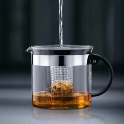 Bodum Tee-Kanne Bistro Nouveau 1875-01 Glas, Mit Kunststoff-Sieb, Schwarz, 1,0 L -Haushaltsprodukte 14df7e23e5bb905f2af1e60b6de1479541596f50 tee kanne bodum bistro nouveau 1875 01 glas