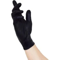 NITRAS Einmalhandschuhe Tough Grip N, Nitril, 8330, Puderfrei, Schwarz, 50 Stück, Gr. XL -Haushaltsprodukte 15223a32a2de59f7e3dffea18c29f91b75c327c7 einmalhandschuhe nitras tough grip n nitril 8330