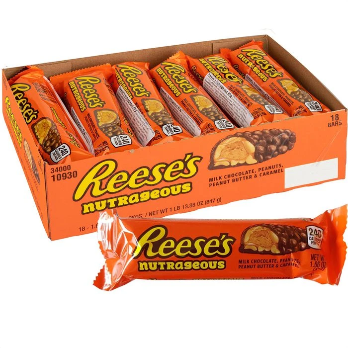 Reeses Schokoriegel NutRageous, 846g, Je 47g, 18 Riegel 1 Reeses Schokoriegel NutRageous, 846g, Je 47g, 18 Riegel