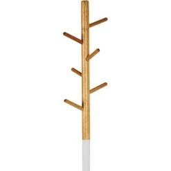 Haku-Möbel Garderobenständer 14386, Mit 6 Haken, Metall / Massivholz, Weiß / Natur -Haushaltsprodukte 17c9fbf811164ecec302d4926713d087521a7d06 garderobenstaender haku moebel 14386