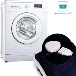 Navaris Heizdecke Poncho, Blau / Weiß, 3 Temperaturen, Abschaltautomatik, 180 X 130cm -Haushaltsprodukte 18d4e22f441b535084e0c9e2da548f6da7703d4c heizdecke navaris poncho blau weiss