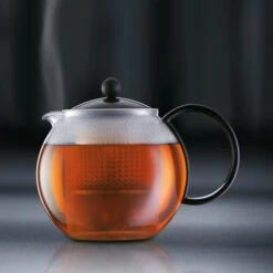 Bodum Tee-Kanne Assam 1844-01 Glas, Mit Kunststoff-Sieb, French Press, Schwarz, 1,0 L -Haushaltsprodukte 1c5fa9695581c8b72f252ce4fe554353444b48f1 tee kanne bodum assam 1844 01 glas