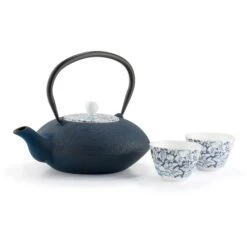 Bredemeijer Tee-Kanne Yantai, Gusseisen, Mit Edelstahl-Filter, Dunkelblau, 1,2 L -Haushaltsprodukte 1c7c7dd1684f1936d4bb891006bbc66c946fcf1d tee kanne bredemeijer yantai gusseisen