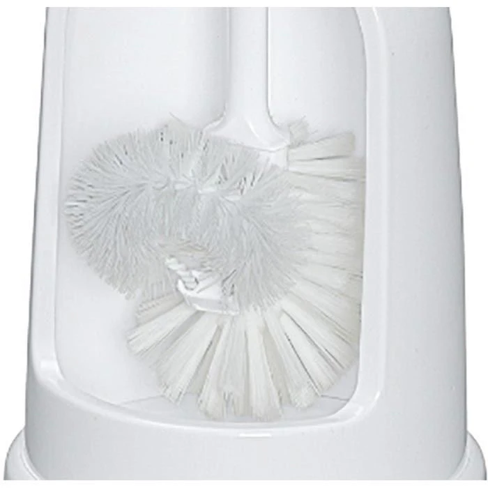 Wenko WC-Bürste Standard, Weiß, Bürstenhalter Aus Kunststoff, Mit Randreiniger 3 Wenko WC-Bürste Standard, Weiß, Bürstenhalter Aus Kunststoff, Mit Randreiniger – Bild 3