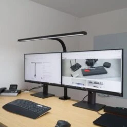 FeinTech Schreibtischlampe LTL00321, Tischklemme, Dimmbar, Schwarz -Haushaltsprodukte 1e1659c701c4e314b2a1828de56afd8a347b825f schreibtischlampe feintech ltl00321