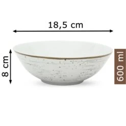 Van-Well Müslischale Pur Grau, Porzellan, Grau / Weiß, 18,5cm, Set, 6 Stück -Haushaltsprodukte 20f6d60090d4d8acb37d45360ed627bdaa3ad115 mueslischale van well pur