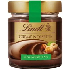 Lindt Brotaufstrich Haselnusscreme 25%, Schokoladenaufstrich, Im Glas, 220g