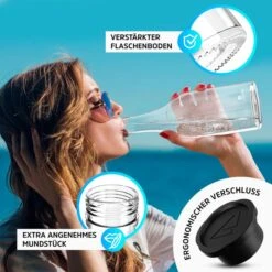 Lichtenwerk Karaffe SodaGiant Glasflasche, Set, Mit Deckel, 2x 0,9 Liter -Haushaltsprodukte 223cf7f5fd40a6d36ec27b6dcb8025c5a0bbab35 karaffe lichtenwerk sodagiant glasflasche set