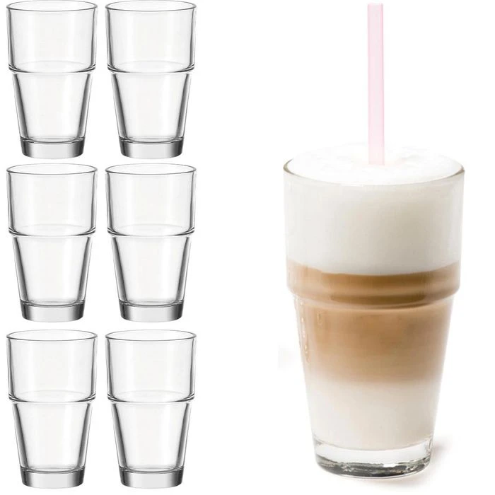 Leonardo Kaffeegläser Solo Becher 043400, Latte Macchiato Gläser, 370ml, 6 Stück 1 Leonardo Kaffeegläser Solo Becher 043400, Latte Macchiato Gläser, 370ml, 6 Stück