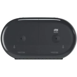 Tork Toilettenpapierspender SmartOne Mini, 682008, T9, Kunststoff, Für 2 Jumbo Rollen, Schwarz -Haushaltsprodukte 22f569c6025571f01669b4c0ecc1489bfb7293a5 toilettenpapierspender tork smartone mini 682008