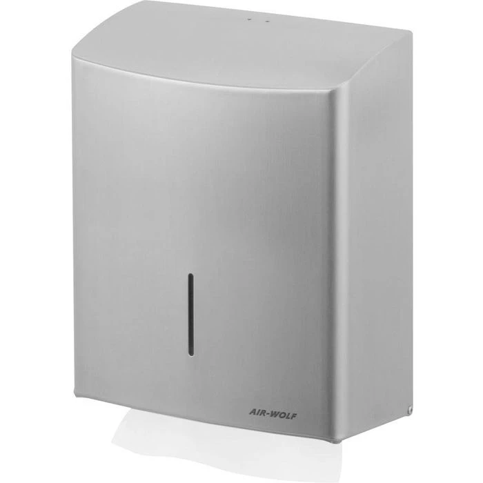 Air-Wolf Handtuchspender Serie Alpha, 60-111, Edelstahl Gebürstet, 600 Falthandtücher, Silber 1 Air-Wolf Handtuchspender Serie Alpha, 60-111, Edelstahl Gebürstet, 600 Falthandtücher, Silber