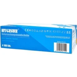 HYGISUN Einmalhandschuhe Intco Nitril, Puderfrei, Blau, 100 Stück, Größe M -Haushaltsprodukte 28cbed8670a9c258e6e5bf9a7c8f7bf4577fc0af einmalhandschuhe hygisun intco nitril puderfrei