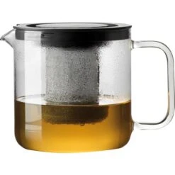 Bohemia-Cristal Tee-Kanne Simax 022 009 001, Glas, Mit Metall-Sieb, Transparent, 1,3 L -Haushaltsprodukte 291b24010067ca662d2a7f6e7d4678286f2f7e3c tee kanne bohemia cristal simax 022 009 001 glas