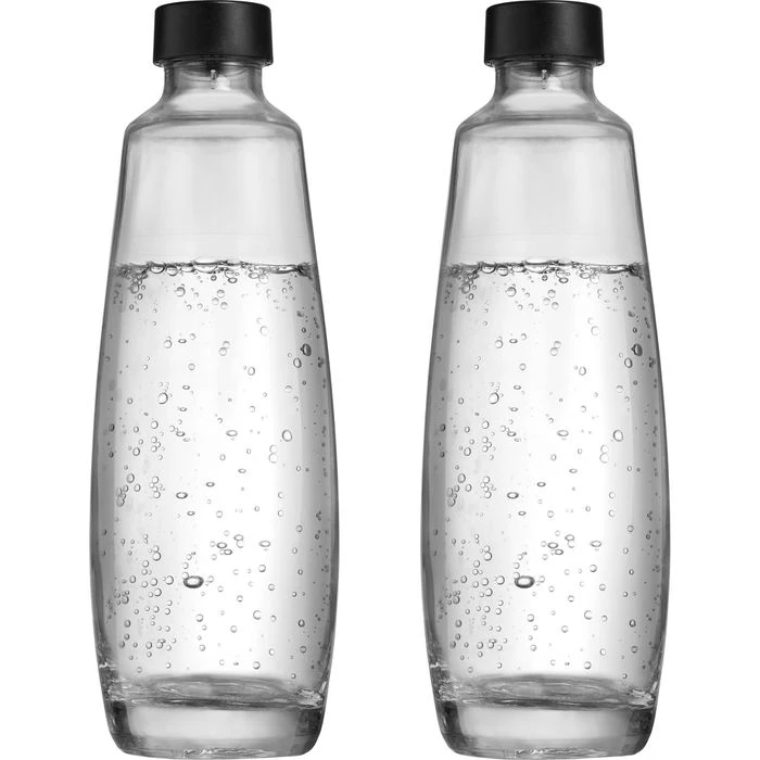 Sodastream Karaffe Glasflasche, Duopack, Mit Deckel, 2x 1 Liter 1 Sodastream Karaffe Glasflasche, Duopack, Mit Deckel, 2x 1 Liter