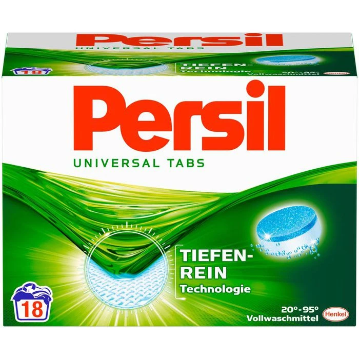 Persil® Persil Waschmittel Universal Tiefenrein, Vollwaschmittel, Tabs, 1,12 Kg, 18 Waschladungen 1 Persil® Persil Waschmittel Universal Tiefenrein, Vollwaschmittel, Tabs, 1,12 Kg, 18 Waschladungen