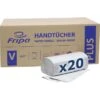Fripa Papierhandtücher Plus, 1-lagig, Natur, Zick-Zack-Falz, 25 X 23 Cm, 5000 Stück