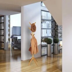 Relaxdays Garderobenständer 10022762, Mit 8 Haken, Bambus, Natur -Haushaltsprodukte 2f47d3ee95fa56d44684751fed02cb948a68f5e6 garderobenstaender relaxdays 10022762