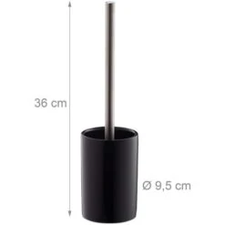 Relaxdays WC-Bürste Schwarz, Bürstenhalter Aus Keramik -Haushaltsprodukte 3025308d160760fad8b199fe1387c003aeef765a wc buerste relaxdays schwarz