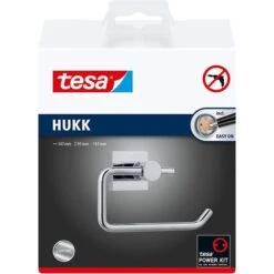 Tesa Toilettenpapierspender Hukk, 40246, Ohne Bohren, Metall, Für 1 Kleinrolle, Silber -Haushaltsprodukte 360b84afed5a9f04f2294ffd0b4e8bc9ba4697d6 toilettenpapierspender tesa hukk 40246