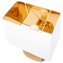 Schreibtischlampe BRUBAKER Weiß, Gold, Keramik-Standfuß, 2 Stück -Haushaltsprodukte 36c3bd6d5d8b57322fb76ff734ac18ff44c429aa schreibtischlampe brubaker