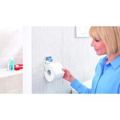 Tesa Toilettenpapierspender Deluxxe, 40400, Ohne Bohren, Metall, Für 1 Kleinrolle, Silber -Haushaltsprodukte 37762ff339afff89cef815ddc6ada374d0849dba toilettenpapierspender tesa deluxxe 40400