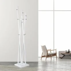 Haku-Möbel Garderobenständer 20307, Mit 12 Haken, Metall, Weiß -Haushaltsprodukte 38b4d5628d6aacd1c4dd593bdd6a3d7c60cda8e2 garderobenstaender haku moebel 20307