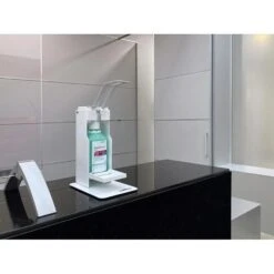 Durable Desinfektionsmittelspender 589602, Mit Tropfschale & Armhebel, Stehend, Metall, 500ml -Haushaltsprodukte 4181b3e5a74226b449257933c8cafb38be04894f desinfektionsmittelspender durable 589602