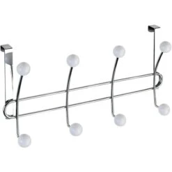 Wenko Kleiderhaken Lissa, 22679100, Für Die Tür, Weiß, Metall, 8 Haken