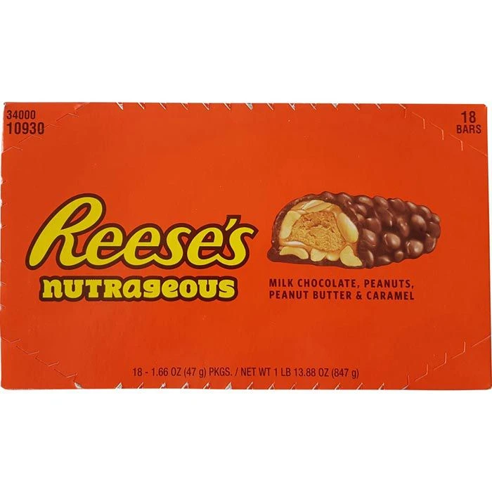Reeses Schokoriegel NutRageous, 846g, Je 47g, 18 Riegel 3 Reeses Schokoriegel NutRageous, 846g, Je 47g, 18 Riegel – Bild 3