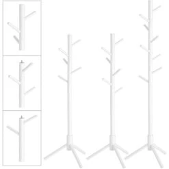 Vasagle Garderobenständer RCR04WT, Mit 8 Haken, Holz, Weiß -Haushaltsprodukte 4a2da4a3b35a9d8d69dc622e742243d68939d138 garderobenstaender vasagle rcr04wt