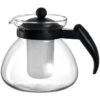 Montana Tee-Kanne Duo 057839, Glas, Mit Sieb, Schwarz, 1,4 L