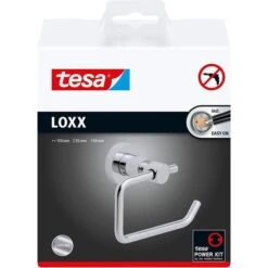 Tesa Toilettenpapierspender Loxx, 40272, Ohne Bohren, Metall, Für 1 Kleinrolle, Silber -Haushaltsprodukte 4dcdea3dc18989aa1da614ce7031c4ec57d20d00 toilettenpapierspender tesa loxx 40272