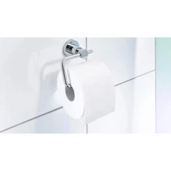Tesa Toilettenpapierspender Loxx, 40272, Ohne Bohren, Metall, Für 1 Kleinrolle, Silber -Haushaltsprodukte 51386cf228254cd85890a5fbd978d18351819867 toilettenpapierspender tesa loxx 40272
