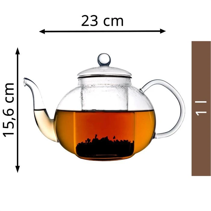 Bredemeijer Tee-Kanne Verona, Glas, Mit Glas-Filter, Transparent, 1,0 L 2 Bredemeijer Tee-Kanne Verona, Glas, Mit Glas-Filter, Transparent, 1,0 L – Bild 2