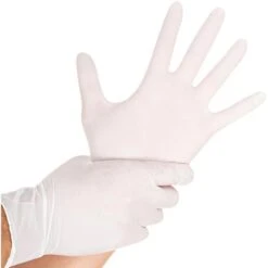 Franz-Mensch Einmalhandschuhe Safe Light, 27059, Nitril, Puderfrei, Weiß, 100 Stück, Größe M -Haushaltsprodukte 565e4577a7c9fbbd64d3a419fbe726095729c217 einmalhandschuhe franz mensch safe light 27059