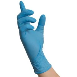 NITRAS Einmalhandschuhe Blue Wave Nitril, Puderfrei, Blau, 100 Stück, Größe M -Haushaltsprodukte 58640f9f279c29e2a72d65ccdaeeb6f6cdaaf0eb einmalhandschuhe nitras blue wave nitril