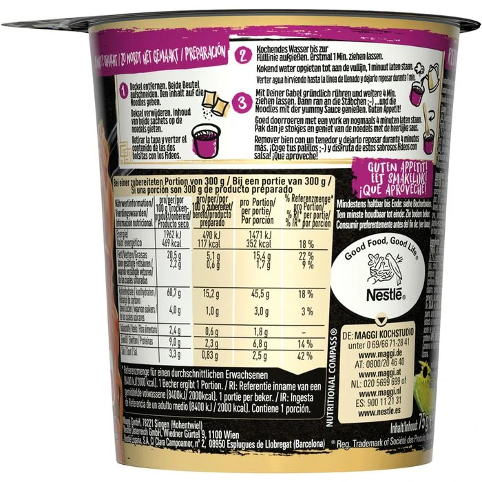 Maggi Fertiggericht Magic Asia Saucy Noodles, Red Curry, Je 75g, 8 Stück 4 Maggi Fertiggericht Magic Asia Saucy Noodles, Red Curry, Je 75g, 8 Stück – Bild 4