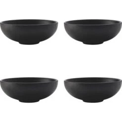 Maxwell & Williams Maxwell&Williams Müslischale Caviar Black AX0079, Premium-Keramik, Schwarz, 15,5cm, Set, 4 Stück